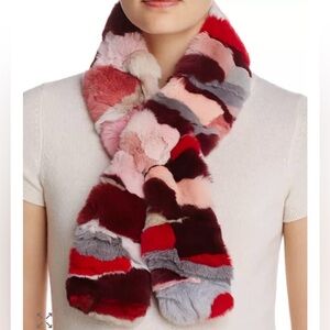 Giorgio Salvini Barcello Rabbit Fur Keyhole Scarf Luxury Cozy